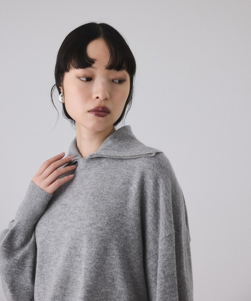 ADAM ET ROPE'（アダムエロペ） ニット セーター カシミア混ZIP