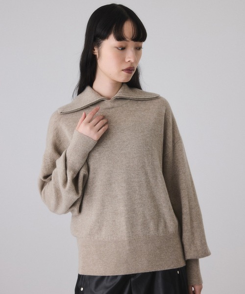 ADAM ET ROPE'（アダムエロペ） ニット セーター カシミア混ZIP