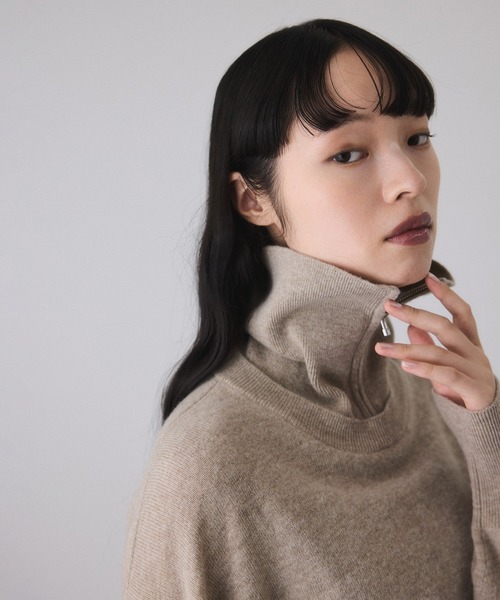 ADAM ET ROPE'（アダムエロペ） ニット セーター カシミア混ZIP