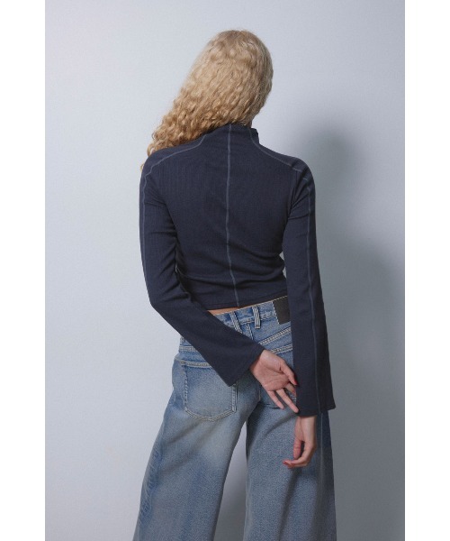 ALEXIA STAM オーバーサイズシャギージャケット チャコール M アリシア 