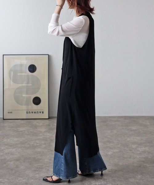 「＆HALF」 「noa-ge」ベスト M ベージュ レディース_画像9