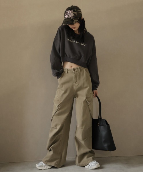 ULYSSES ワイドパンツ カーゴパンツ ワイドレッグカーゴパンツ