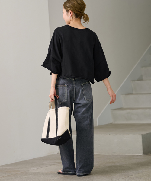 FRAMeWORK（フレームワーク） スウェットカットソー FREE ブラック