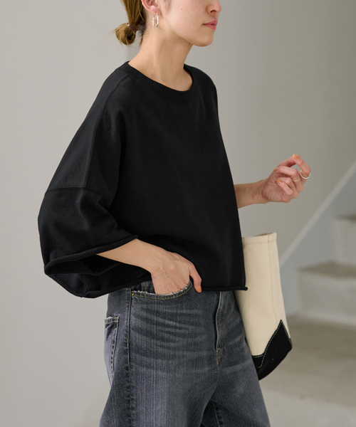 FRAMeWORK（フレームワーク） スウェットカットソー FREE ブラック