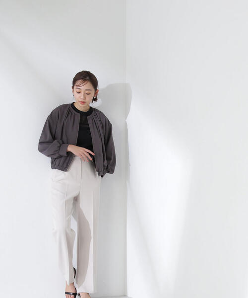 「NATURAL BEAUTY BASIC」 ブルゾン MEDIUM オフホワイト レディース_画像2