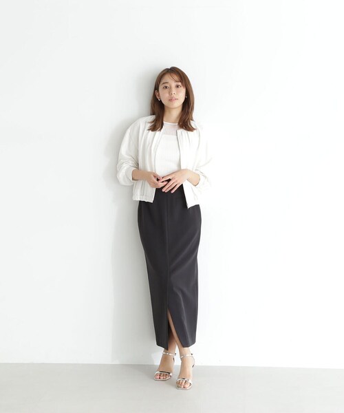 「NATURAL BEAUTY BASIC」 ブルゾン MEDIUM オフホワイト レディース_画像8