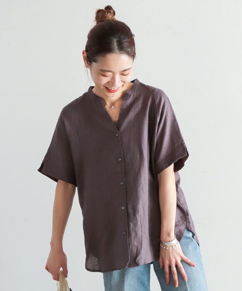 「NOMBRE IMPAIR」 半袖ブラウス FREE パープル レディース_画像2