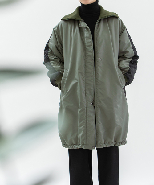 nop de nodリバーシブルコート nop de nod（ノップドゥノッド） コート アウター ナイロンツイルバイ