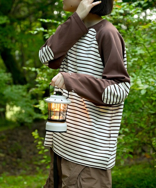 S'more tシャツ Raglan sleeve border L/S T-shirt ラグランスリーブ
