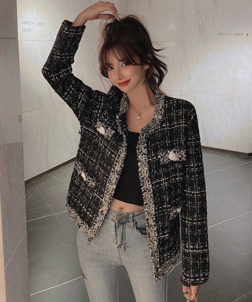 「Miniministore」 ノーカラージャケット X-LARGE ホワイト レディース_画像4