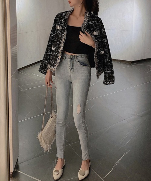 「Miniministore」 ノーカラージャケット X-LARGE ホワイト レディース_画像5