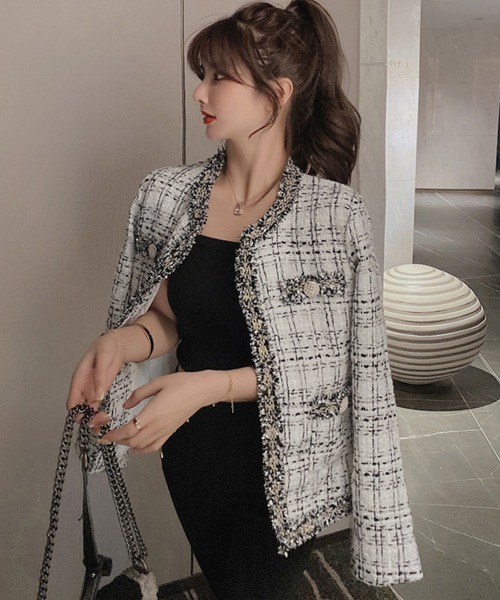 「Miniministore」 ノーカラージャケット X-LARGE ホワイト レディース_画像8