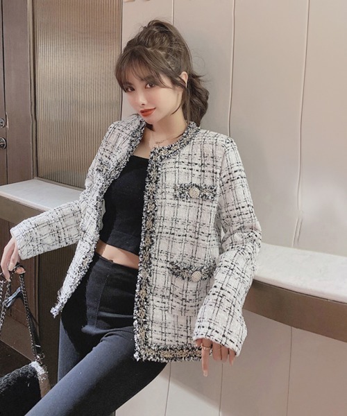 「Miniministore」 ノーカラージャケット X-LARGE ホワイト レディース_画像9