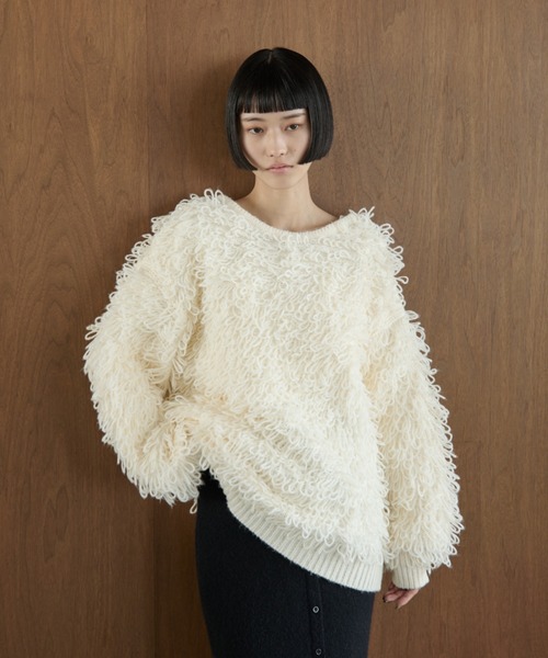 「AIC.」 長袖ニット FREE アイボリー レディース_画像2