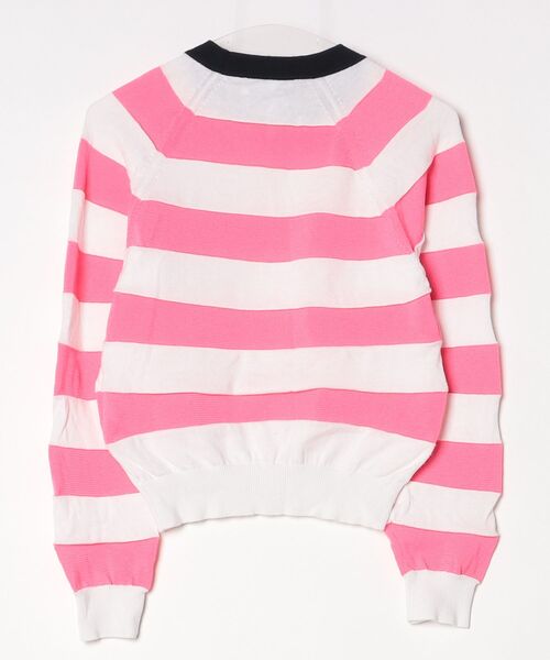 「MSGM」 ボーダー柄長袖ニット M ピンク レディース_画像2