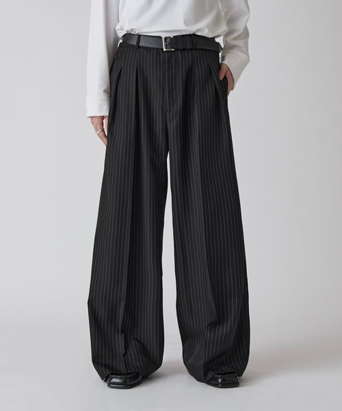 Lui's（ルイス） スラックス 「Neucon」PINSTRIPE 2TUCK WIDE SLACKS