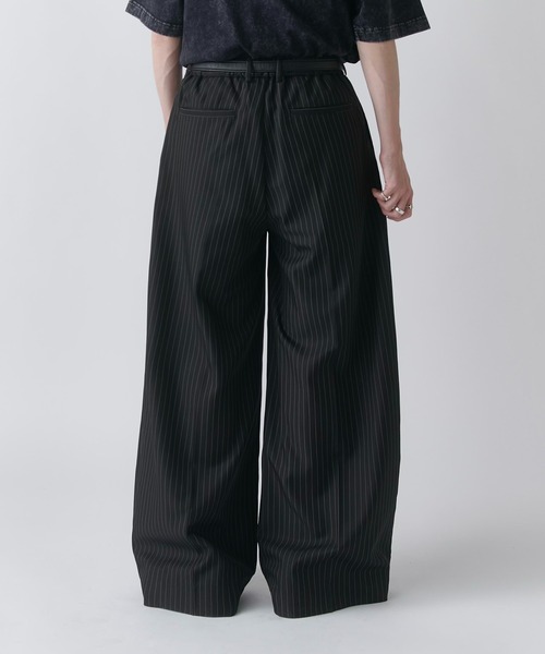 Lui's（ルイス） ワイドパンツ スラックス 「Neucon」PINSTRIPE 2TUCK