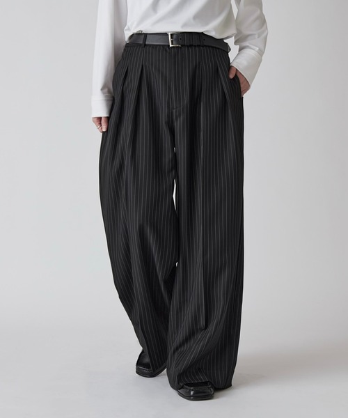 Lui's（ルイス） スラックス 「Neucon」PINSTRIPE 2TUCK WIDE SLACKS