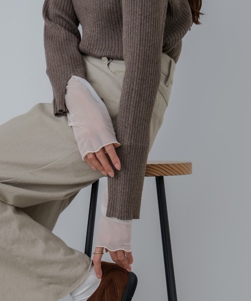 「Bab」 長袖ニット FREE グレー レディース_画像8