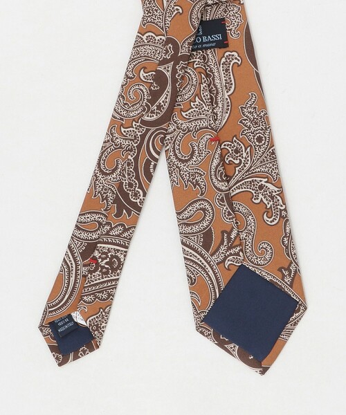 新品未使用　FRANCO BASSI ネクタイ　フランコバッシ ブラウン系 FRANCO BASSI（フランコバッシ） ネクタイ ペイズリー プリント