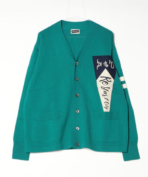 カーディガン PRESTIGE APPAREL FLAG KNIT CARDIGAN メンズ レディースの画像