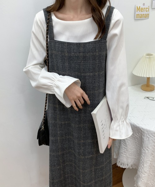 「ECLIN」 ノースリーブワンピース L ブラック レディース_画像5