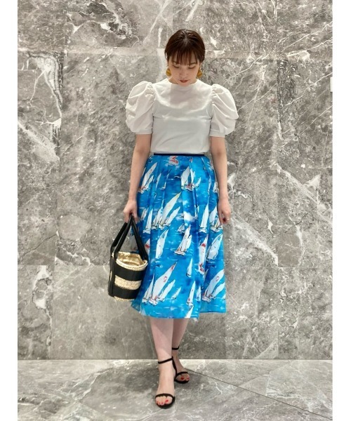 「LOULOU WILLOUGHBY」 半袖カットソー 2 ブルー系その他 レディース_画像9