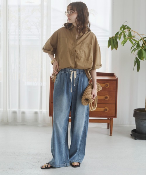 ANGIE ワイドパンツ ジーンズ デニム デニムパンツ 「丈が選べる