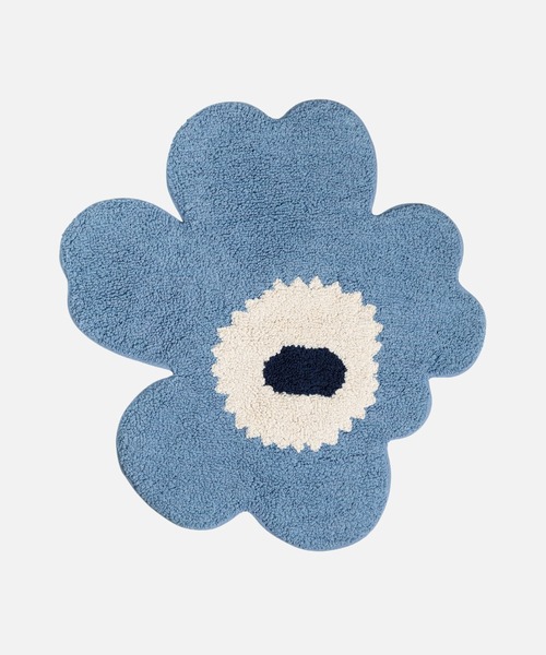 マリメッコ　marimekko バスマット　新品未使用品　ブルー　IKEA marimekko（マリメッコ） バスマット 73×74cm ウニッコ ライトブルー