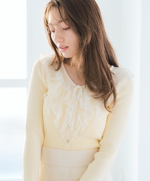マチュール　MIX ニット Vegan Leather Mixed Cardigan Sweater | Nuuly