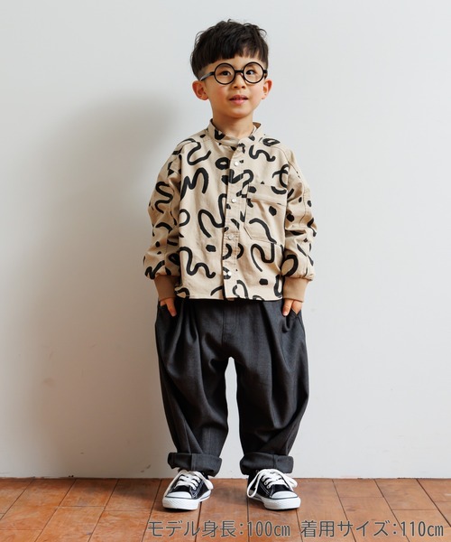 「MAKE YOUR DAY」 「KIDS」長袖ブラウス 120 ブラック キッズ_画像3