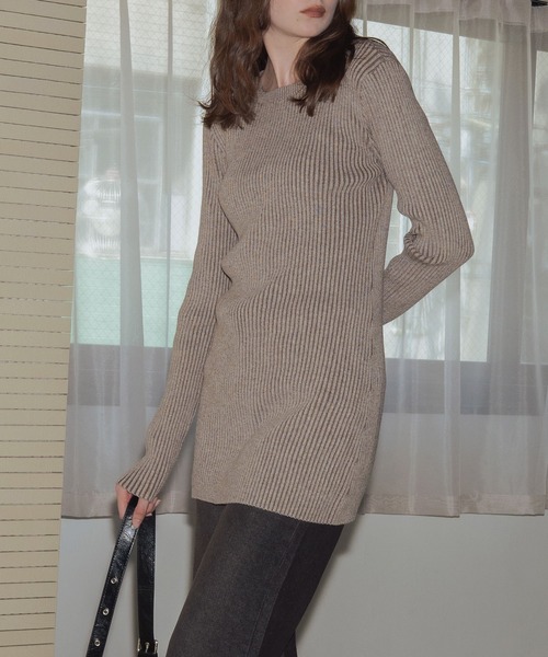 「Mili affinity」 ニットワンピース FREE ベージュ レディース_画像3