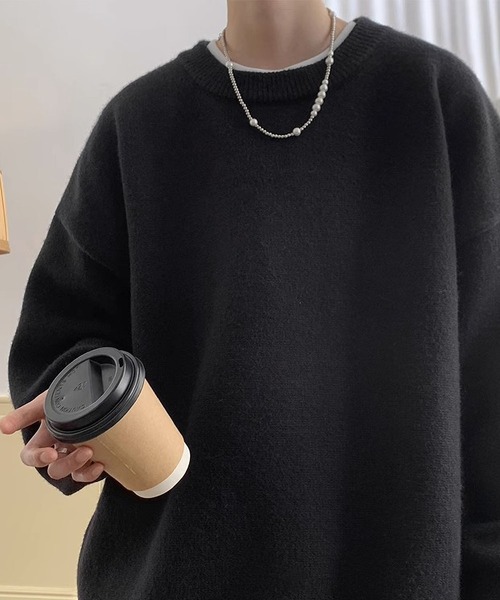 「BLANC FICELLE」 長袖ニット L ミント メンズ_画像6