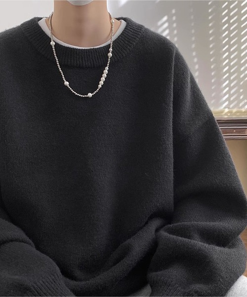 「BLANC FICELLE」 長袖ニット L ミント メンズ_画像7