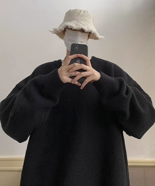 「BLANC FICELLE」 長袖ニット L ミント メンズ_画像9