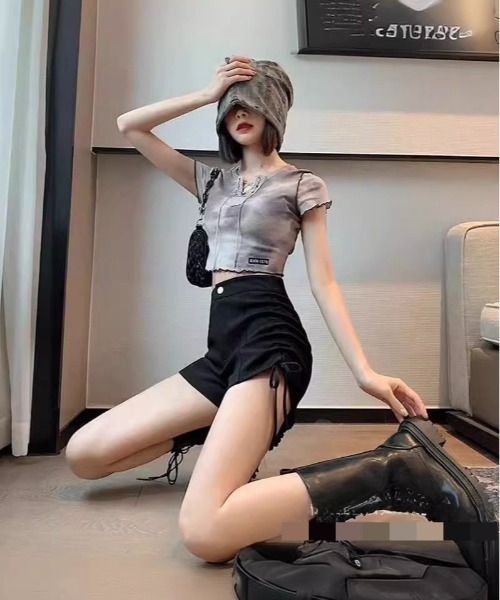 NoBelle パンツ サイドリボン ショートパンツ レディース : ZOZOTOWN