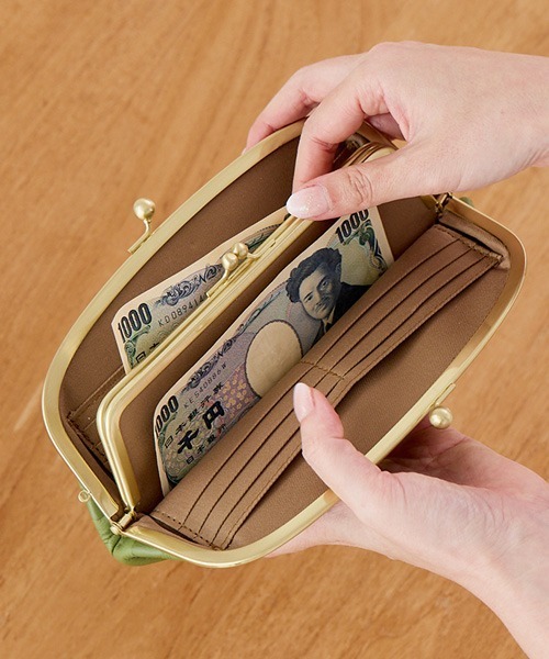 財布 zucchero ズッケロ 長財布 レディース 本革 日本製 水玉 がま口