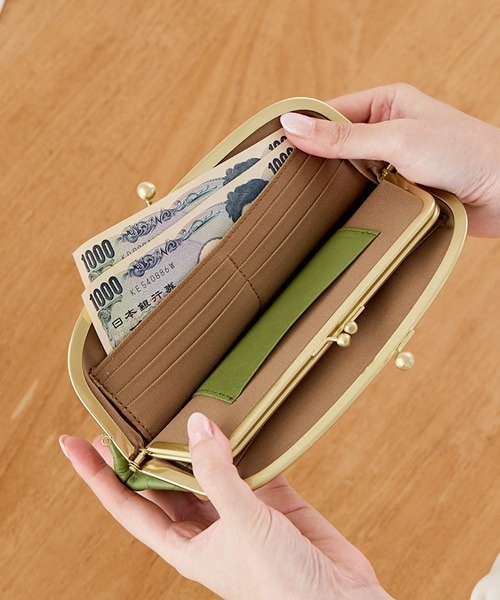 財布 zucchero ズッケロ 長財布 レディース 本革 日本製 水玉 がま口