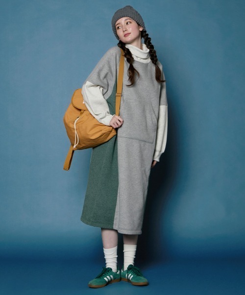 「KRIFF MAYER Lady's Collection」 長袖ワンピース MEDIUM オートミール レディース_画像3