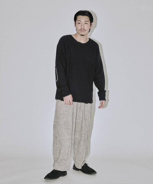 「JOURNAL STANDARD J.S HOMESTEAD」 長袖ニット MEDIUM アイボリー メンズ_画像2
