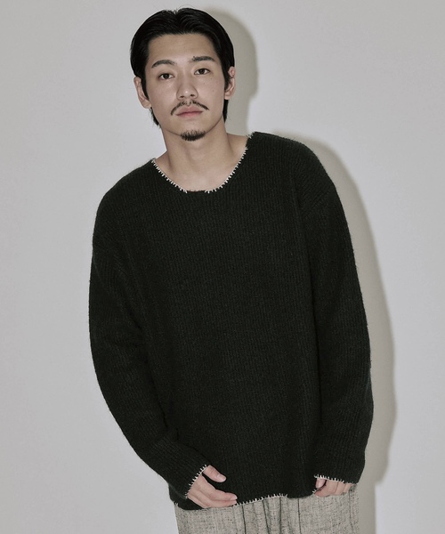 「JOURNAL STANDARD J.S HOMESTEAD」 長袖ニット MEDIUM アイボリー メンズ_画像4