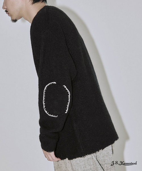 「JOURNAL STANDARD J.S HOMESTEAD」 長袖ニット MEDIUM アイボリー メンズ_画像6