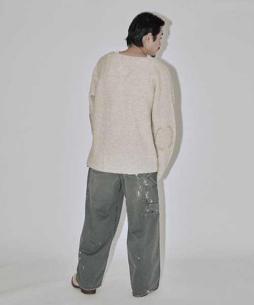 「JOURNAL STANDARD J.S HOMESTEAD」 長袖ニット MEDIUM アイボリー メンズ_画像8