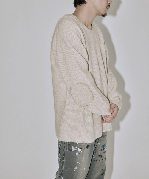 「JOURNAL STANDARD J.S HOMESTEAD」 長袖ニット MEDIUM アイボリー メンズ_画像9