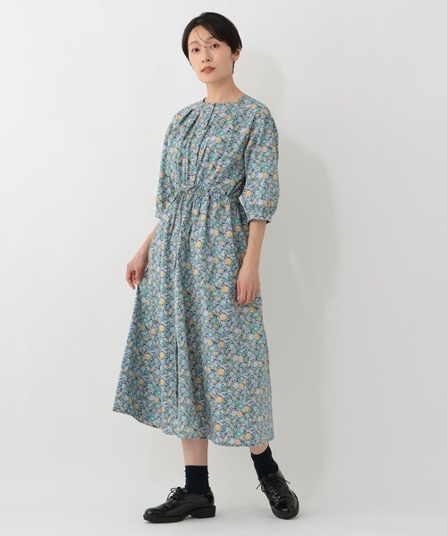 専用　アフタヌーンティーリビング 定価1.5万 リバティロングワンピース Afternoon Tea（アフタヌーンティー） ワンピース タックワンピース