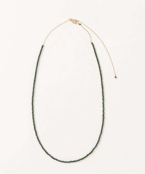 「anq.」 ネックレス ONE SIZE ダークグリーン レディース