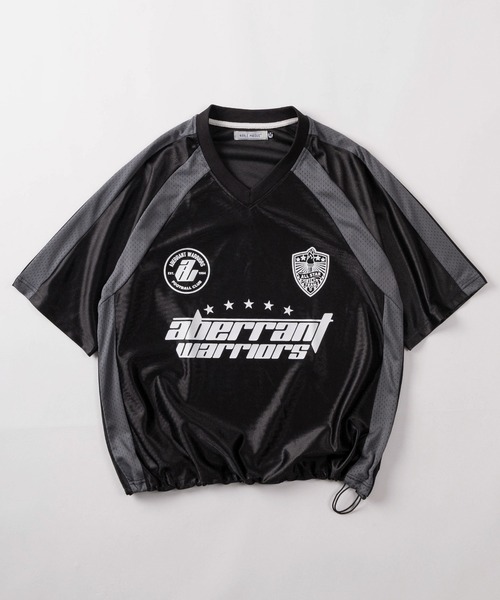  ゲームシャツ　ラグラン　サッカーシャツ　S 半袖　古着　8#a tシャツ 「84」ラグランデザイン メッシュ切替 Vネック ゲームシャツ