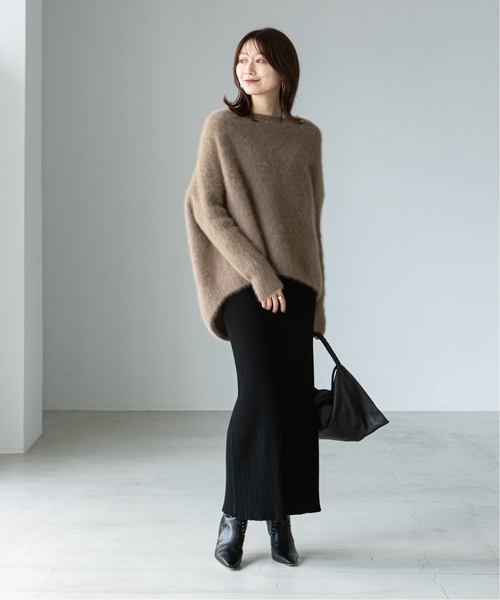 「NOBLE」 ニットスカート - グレー レディース_画像5
