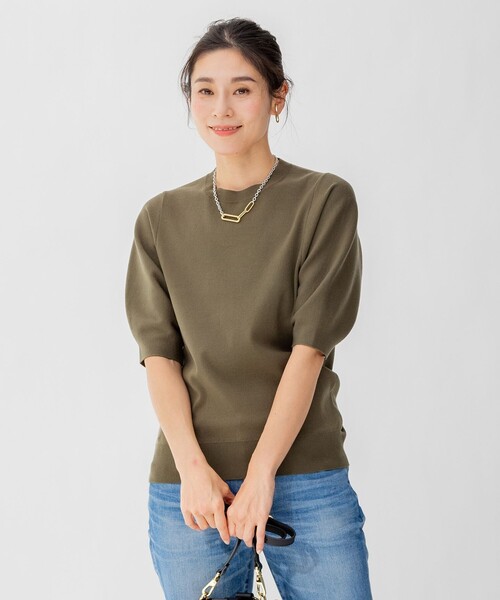 23区（ニジュウサンク） 半袖ニット 38 ネイビー レディース