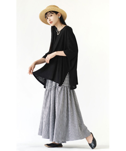 「e-zakkamania stores」 長袖カットソー フリー ダークグリーン レディース_画像6